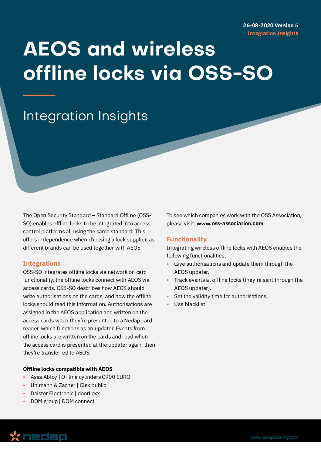 2_Brochure Nedap integration OSS Standard